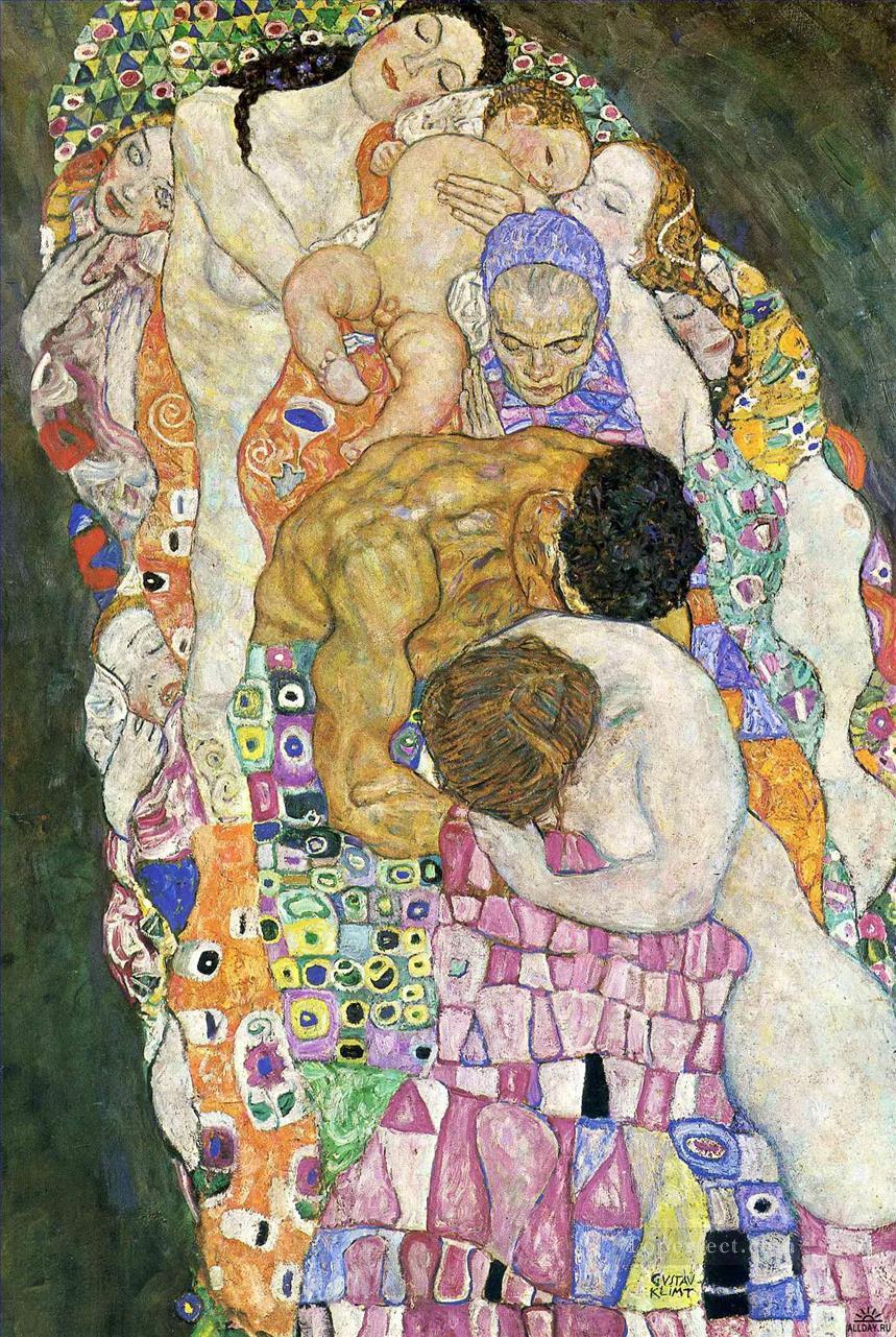 Muerte y vida parte de Gustav Klimt Pintura al óleo